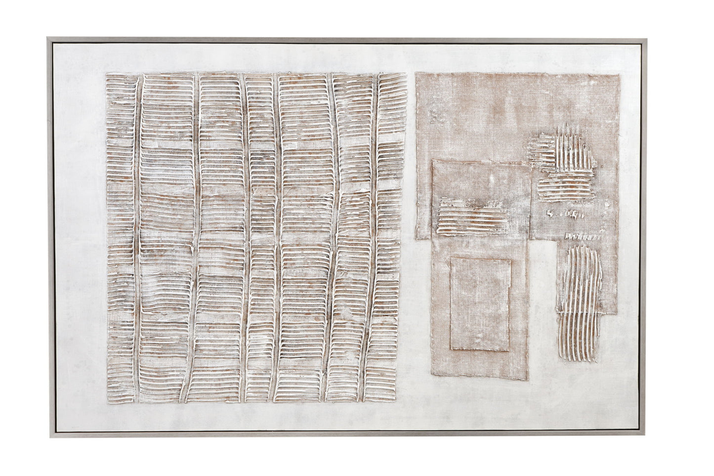 Counted Days Framed Canvas - Beige / White