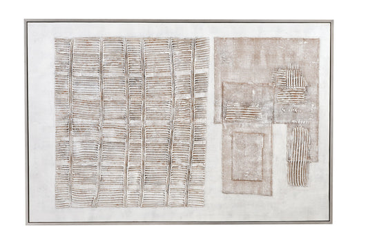 Counted Days Framed Canvas - Beige / White