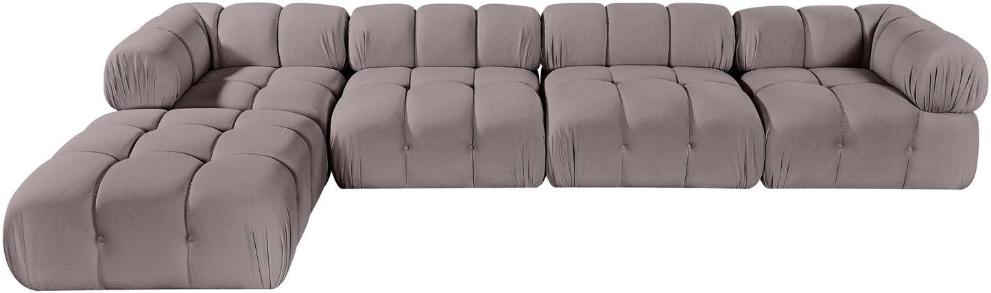 Orin - Fabric Velvet 5 Piece Modular Sectional