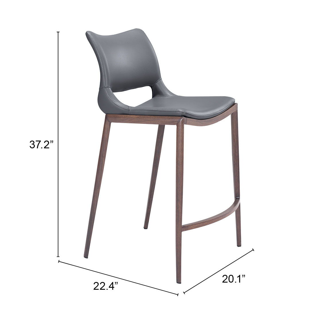 Ace - Counter Chair With Walnut Legs (Set of 2)
