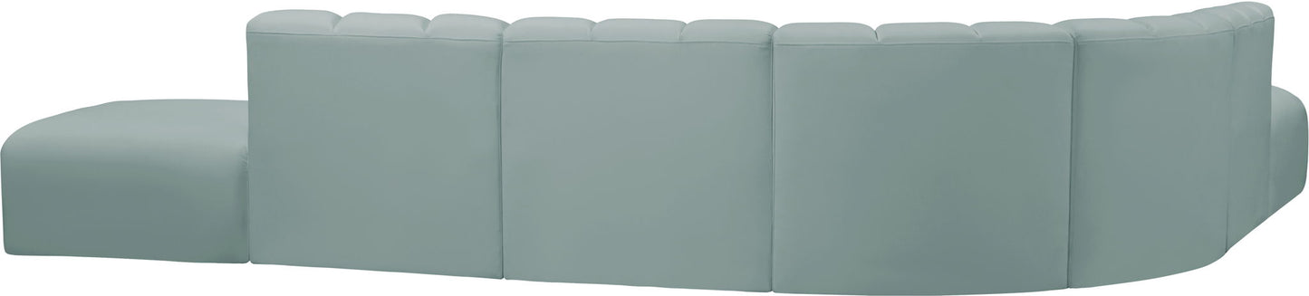 Arc - Faux Leather 7 Piece Corner Modular Sofa