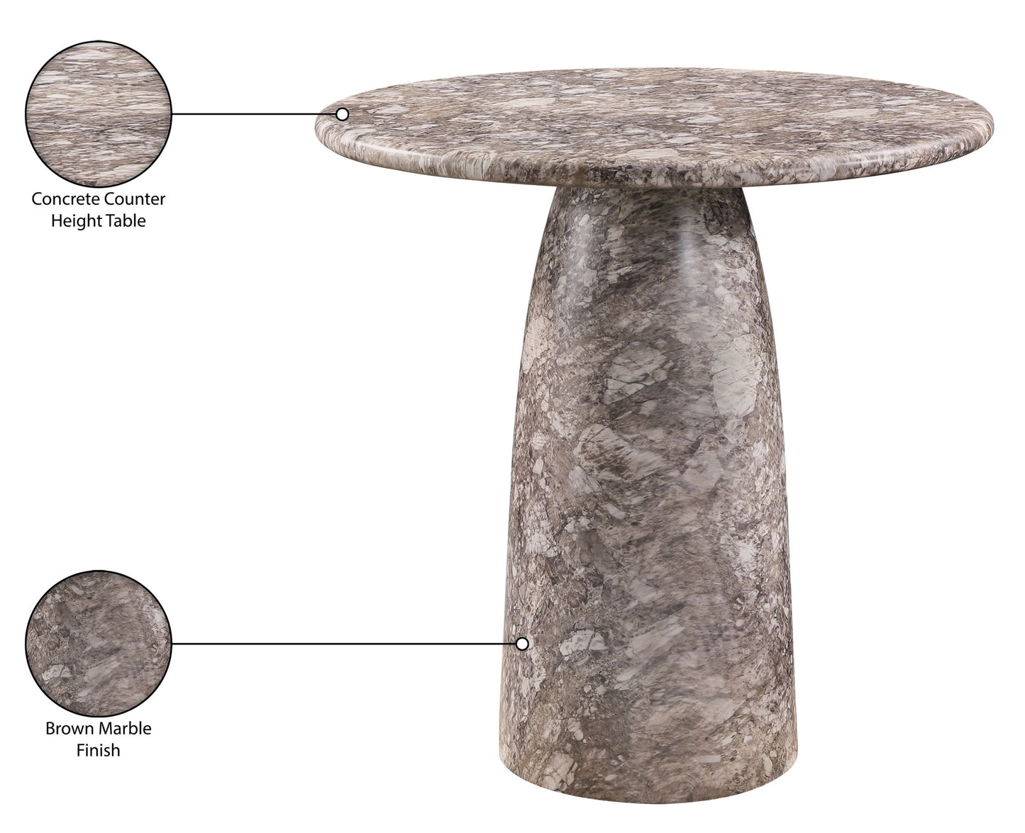 Cosenza - Concrete Indoor / Outdoor Counter Height Table