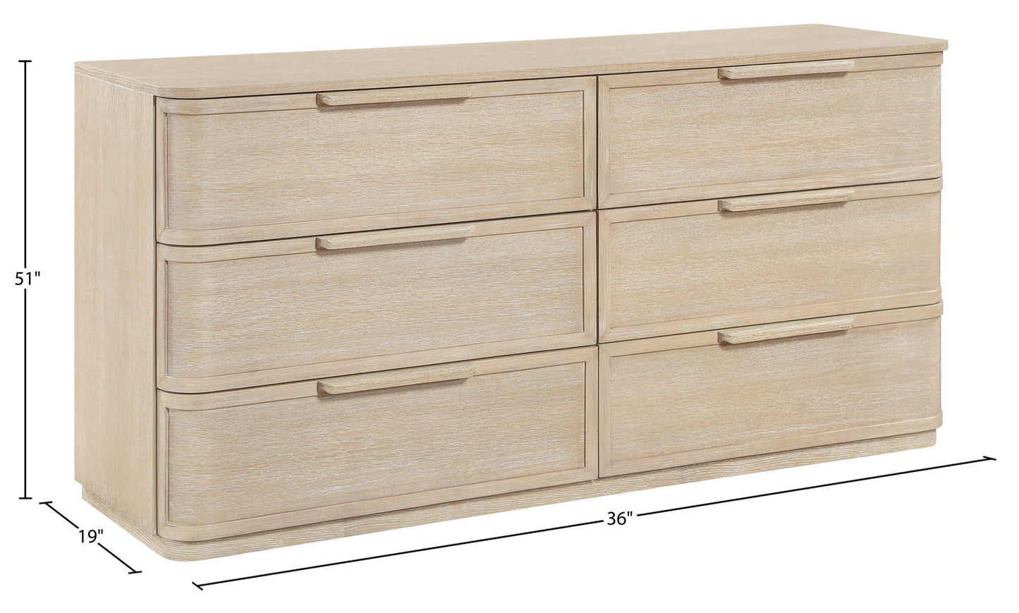 Tiberio - Oak Veneer And Solid Wood Dresser