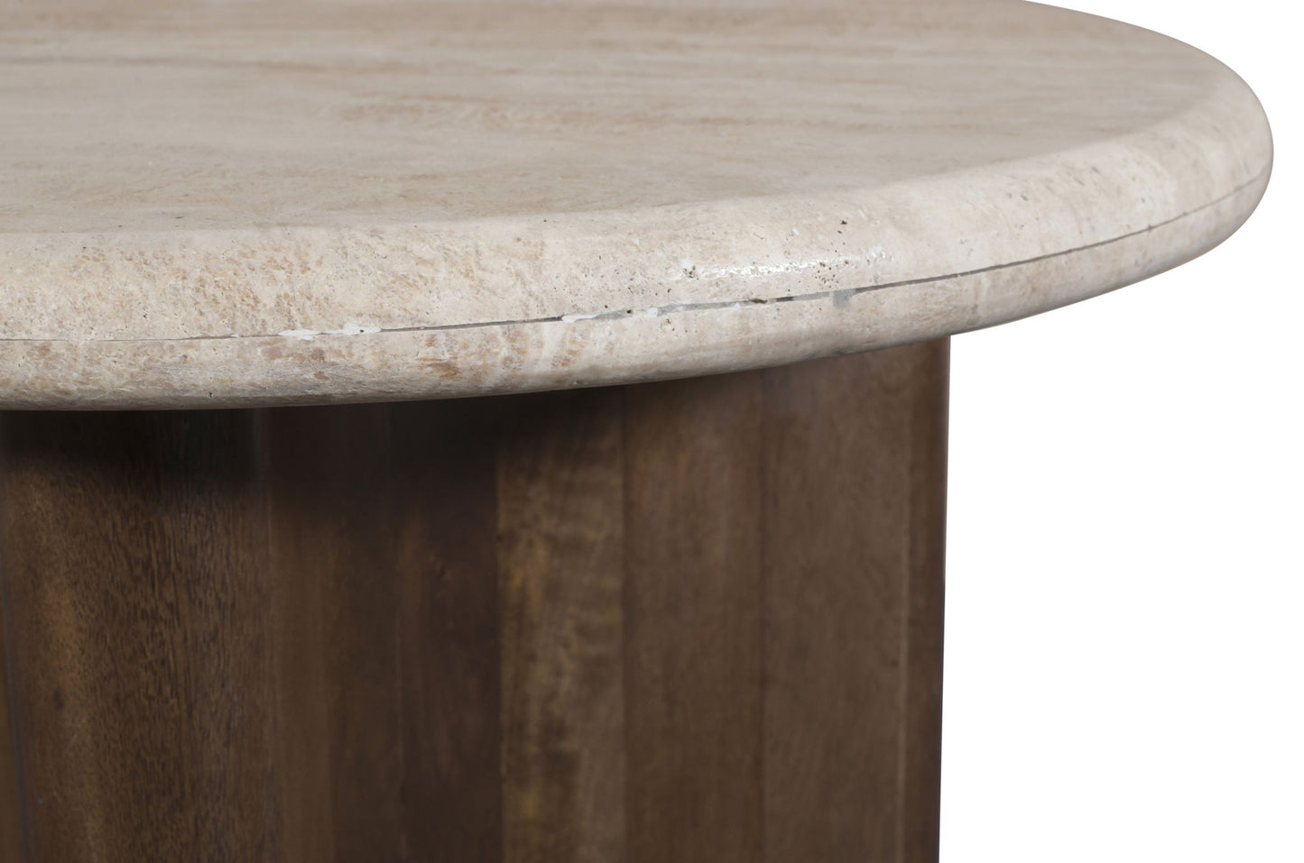 Pietra - Travertine And Mango Wood Table