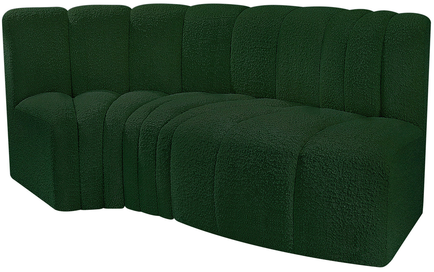 Arc - Boucle Fabric 3 Piece Modular L-Shaped Sofa