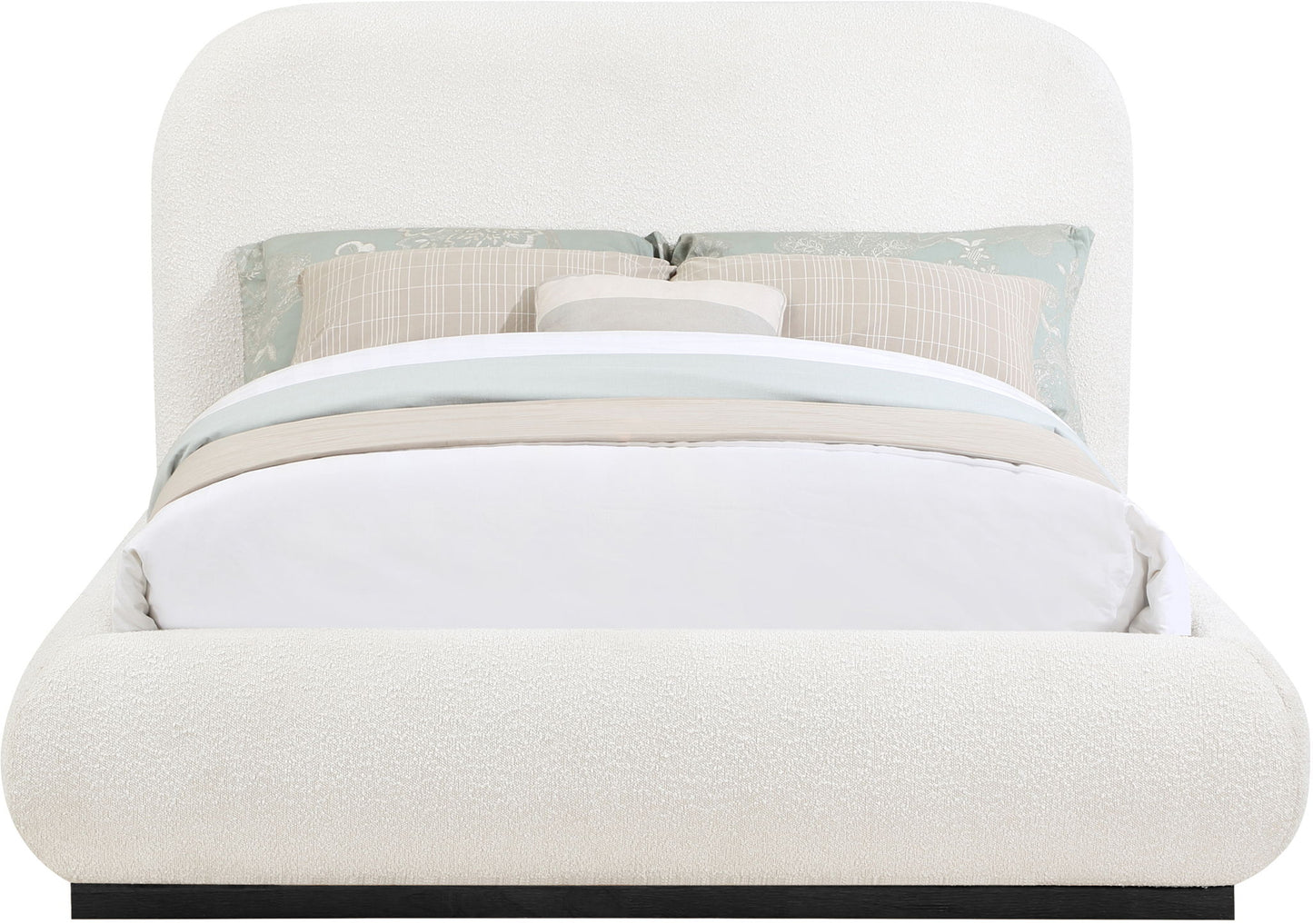 Vaughn - Boucle Bed With Black Base