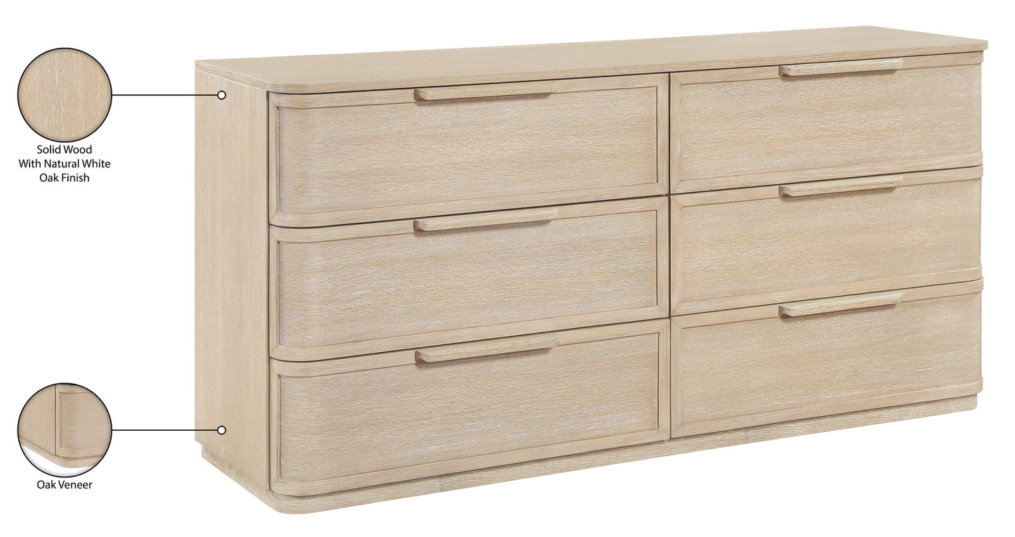 Tiberio - Oak Veneer And Solid Wood Dresser