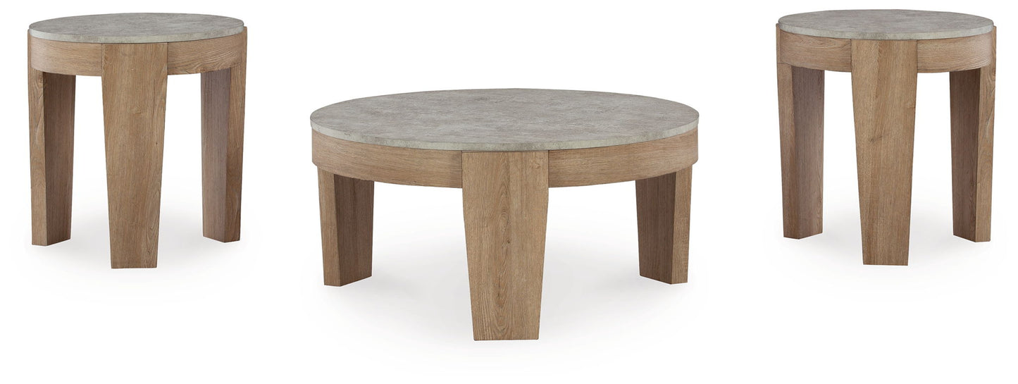 Guystone - Occasional Table Set (Set of 3) - Light Brown