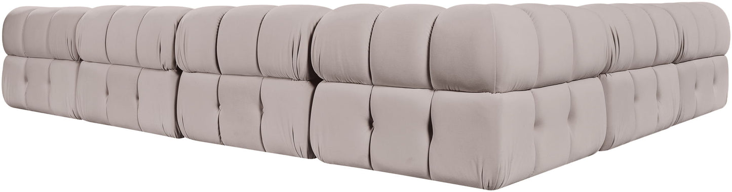 Orin - L-Shaped Velvet 6 Piece Modular Sectional