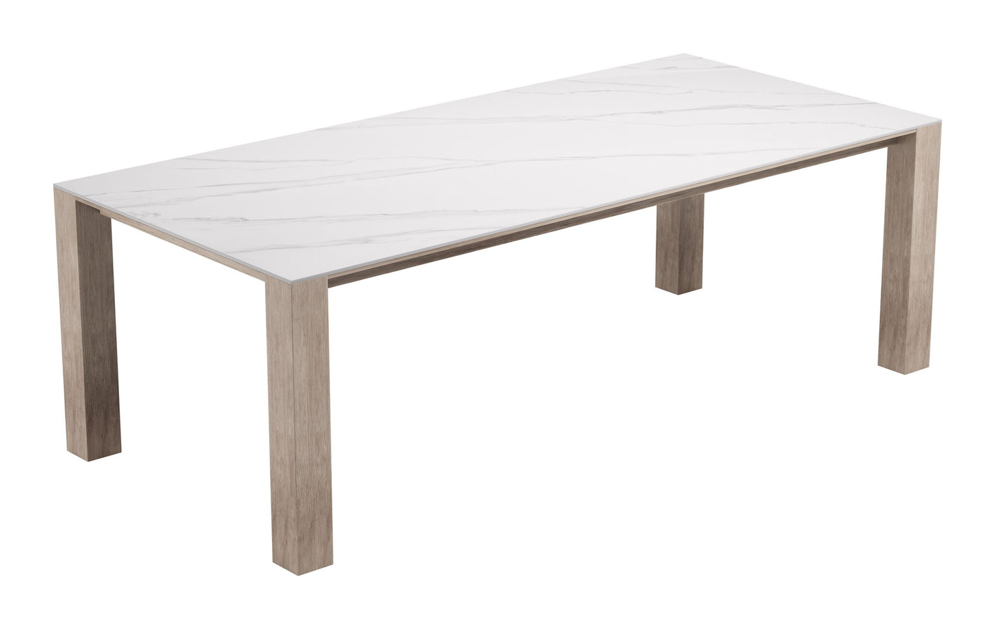 Leilani - Rectangular Dining Table - White / Light Brown