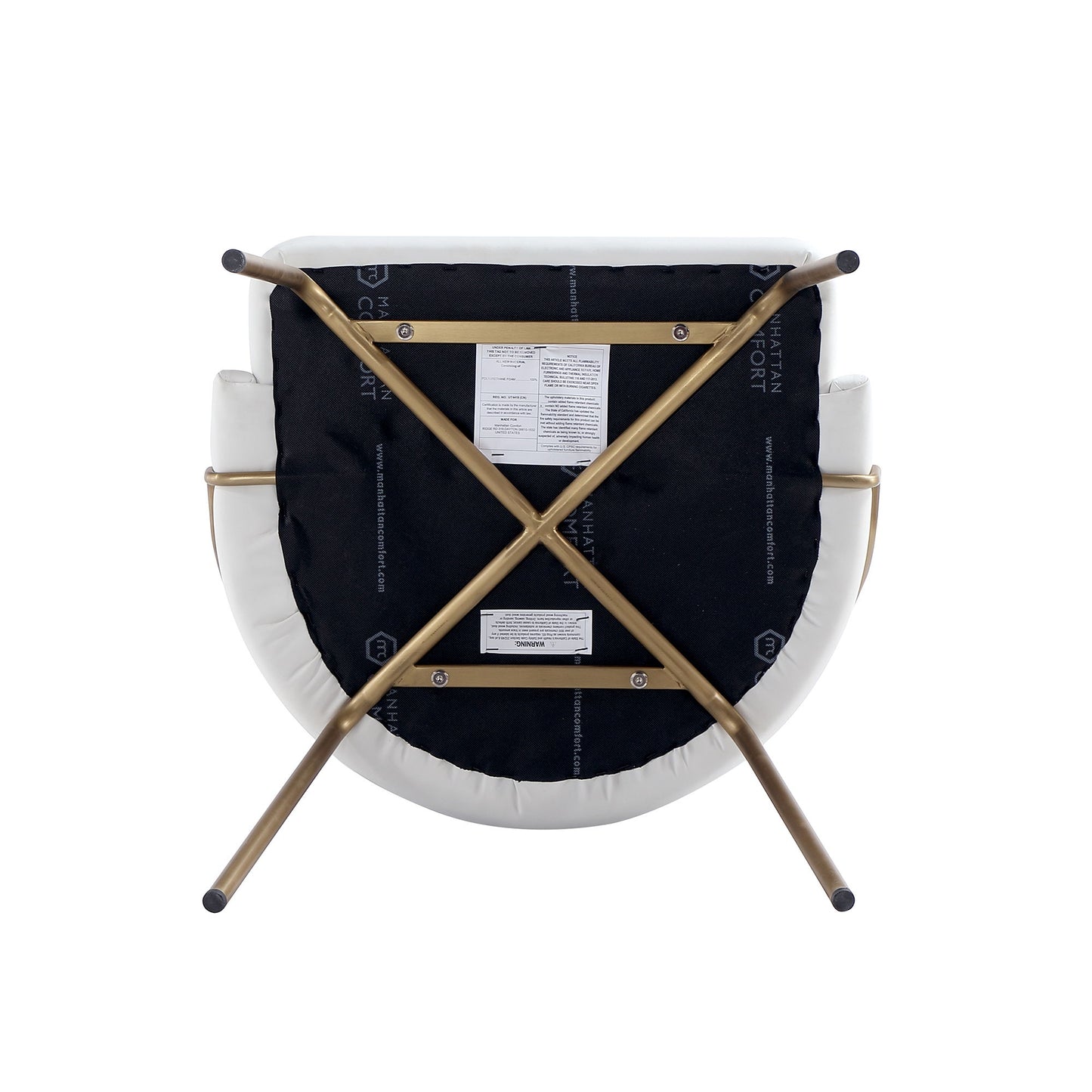 Manhattan Gracie - Dining Chair With Gold Legs