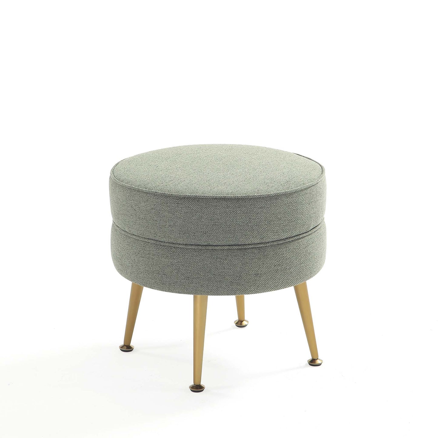 Manhattan Bailey - Accent Ottoman With Gold Chrome Legs