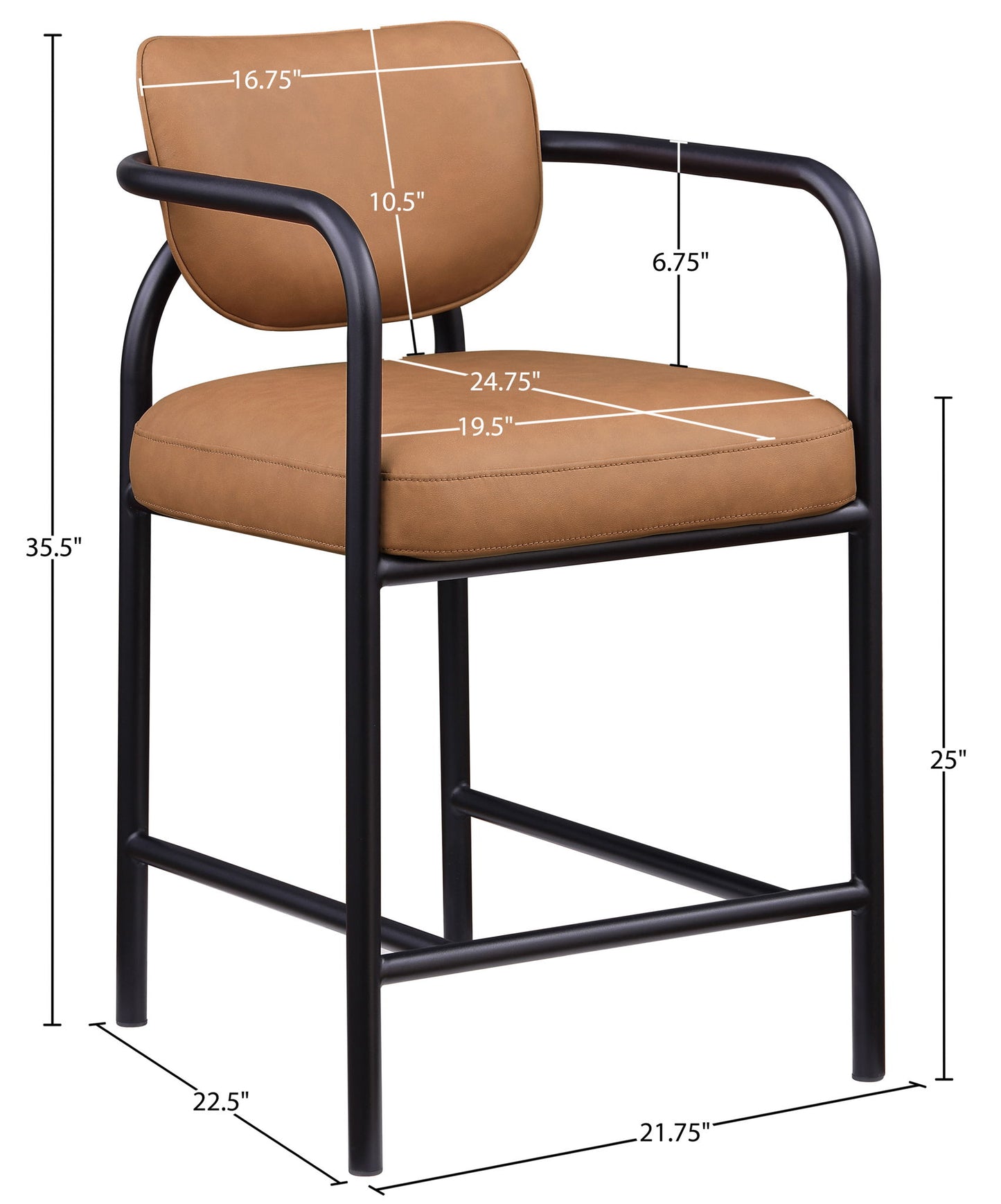 Serava - Vegan Leather Upholstered Bar Stool
