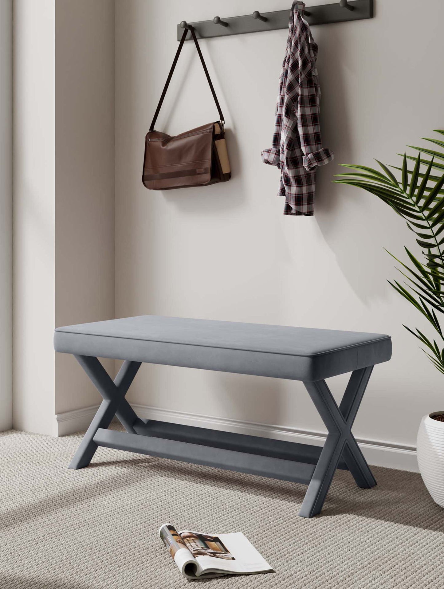 Manhattan Abigail - Velvet Accent Bench