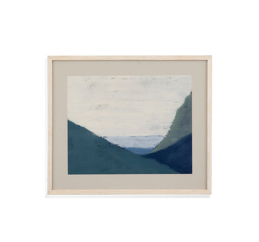 Muted Coast II Framed Print - Blue