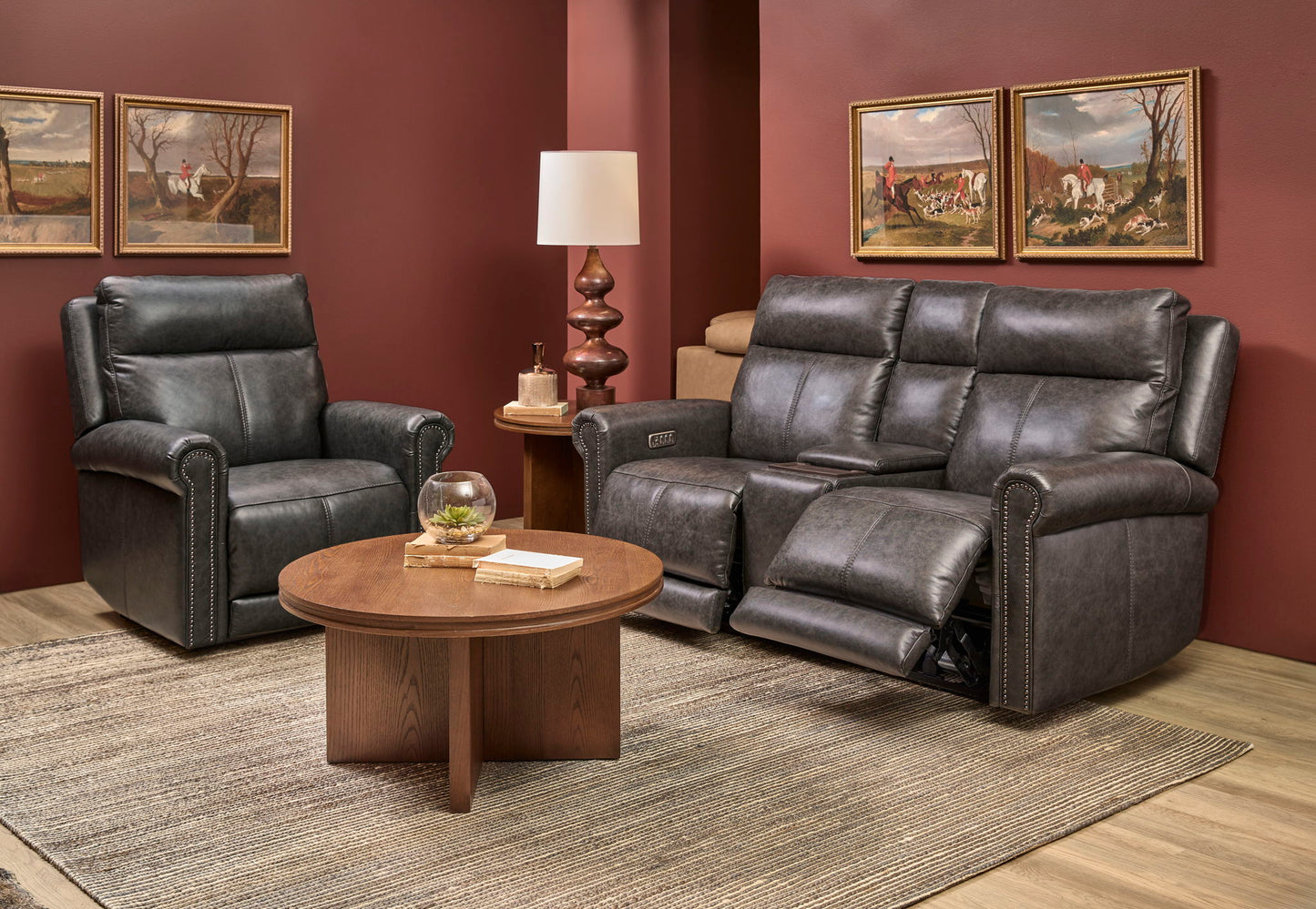 Alexander - Power Reclining Loveseat With Console, Power Headrest & Lumbar
