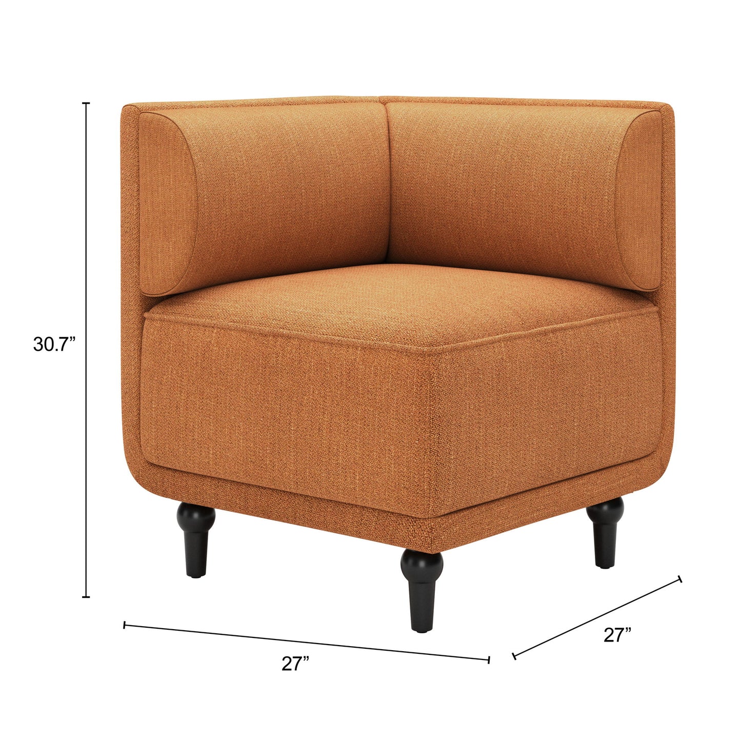 Malben - Corner Chair - Brown