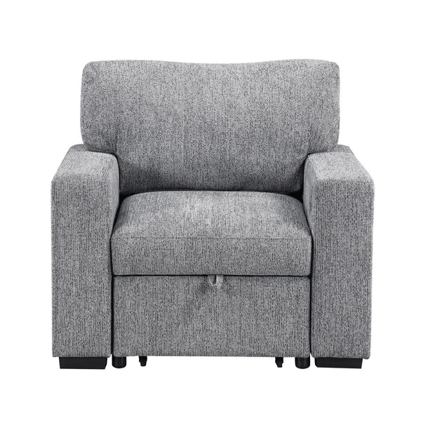 Alcove Chair with Pull-out Ottoman, Arms with Shelves and Charging Ports