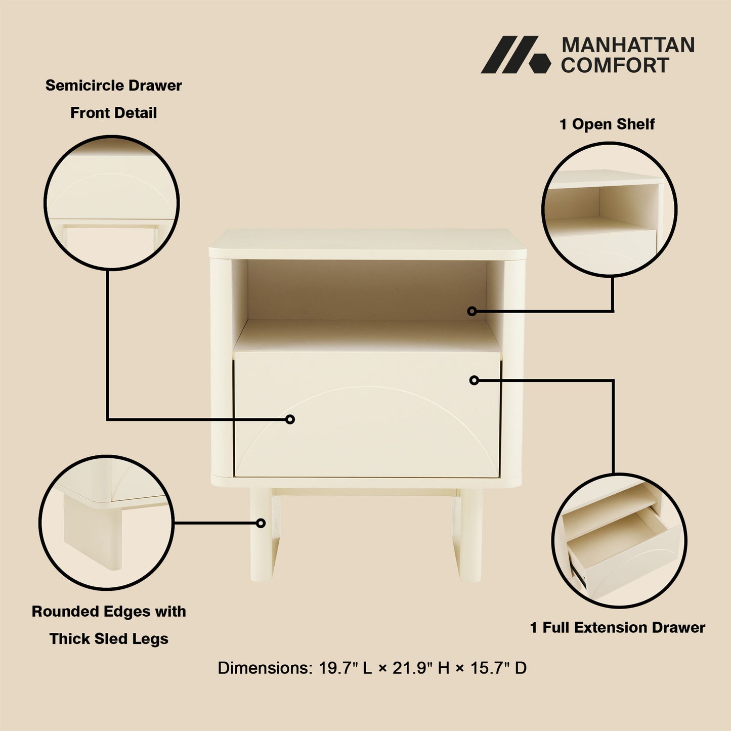 Manhattan Ella - Nightstand