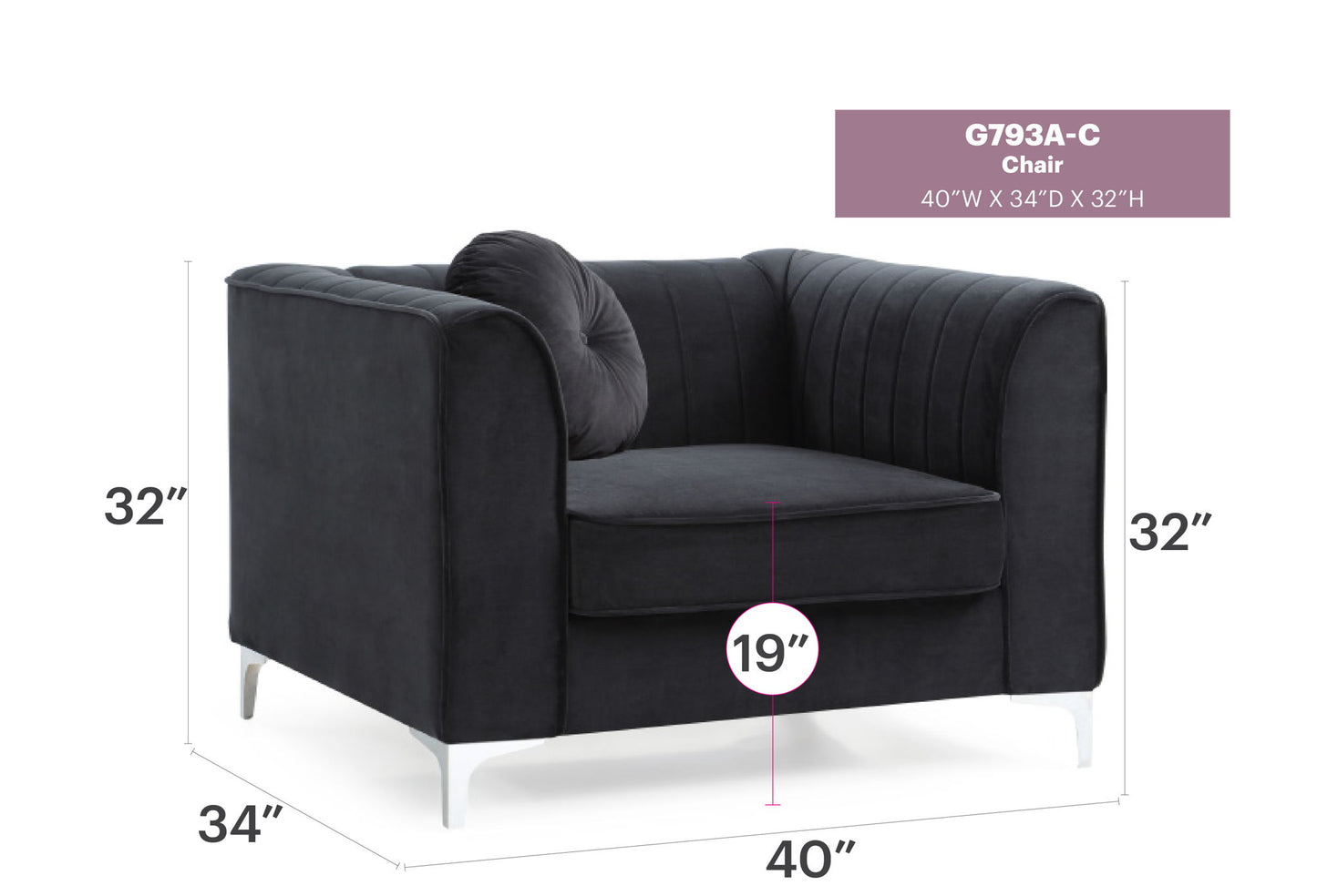 Glory Furniture - Delray - Chair