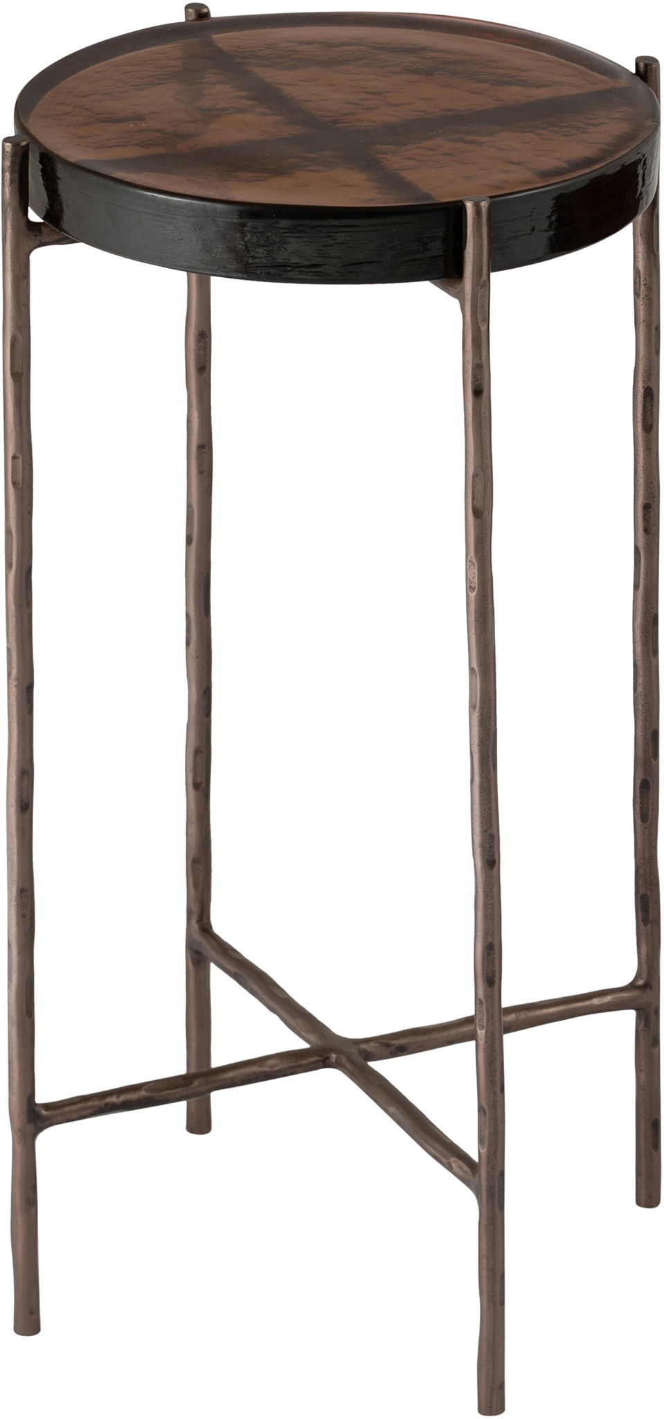 Vetra - Iron Base Bunching End Table - Bronze
