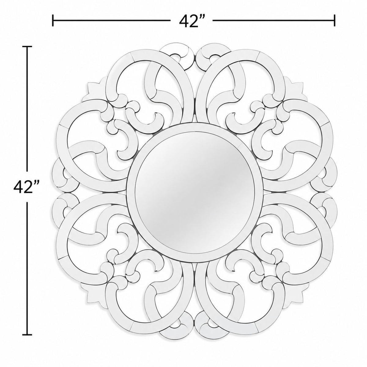 Adventurine - Wall Mirror - White