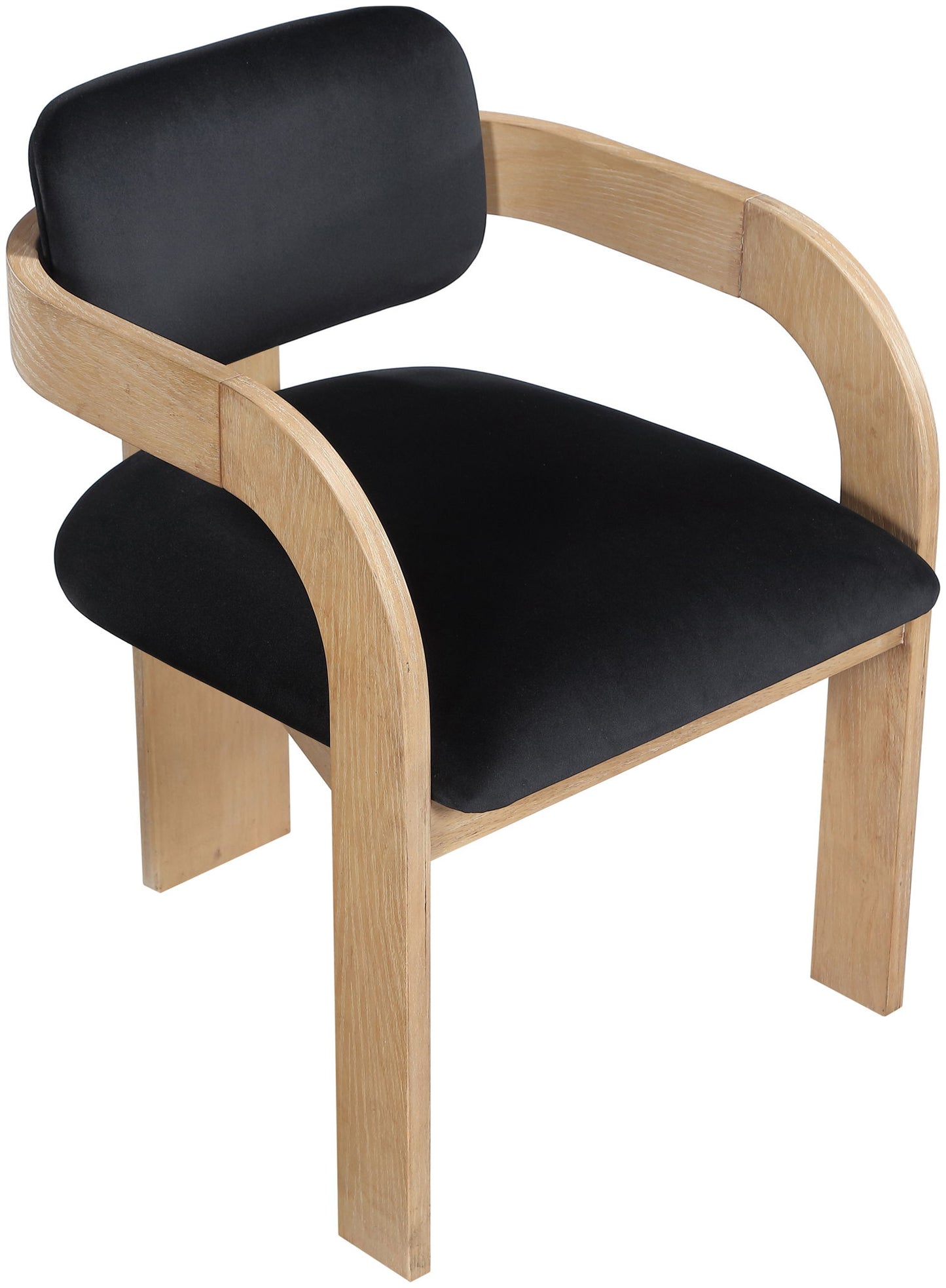 Cedra - Velvet Performance Fabric Upholstered Dining Chair (Set of 2) - Natural Frame