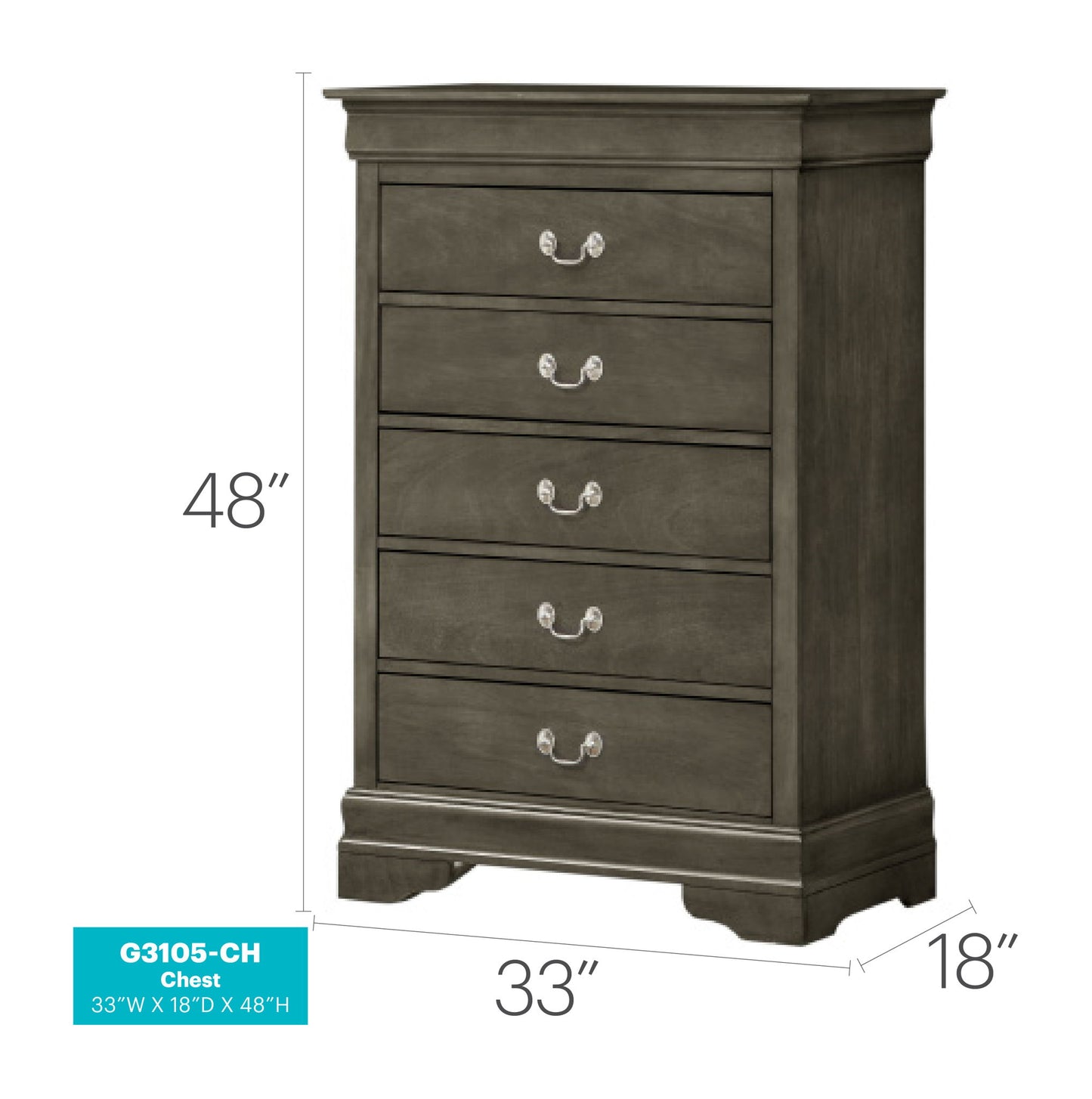 Glory Furniture - Louis Phillipe - Accent Chest