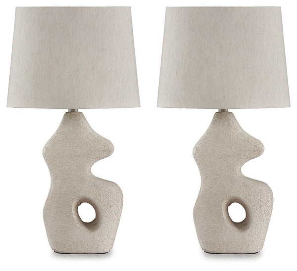 Chadrich - Paper Table Lamp (Set of 2) - Antique Beige