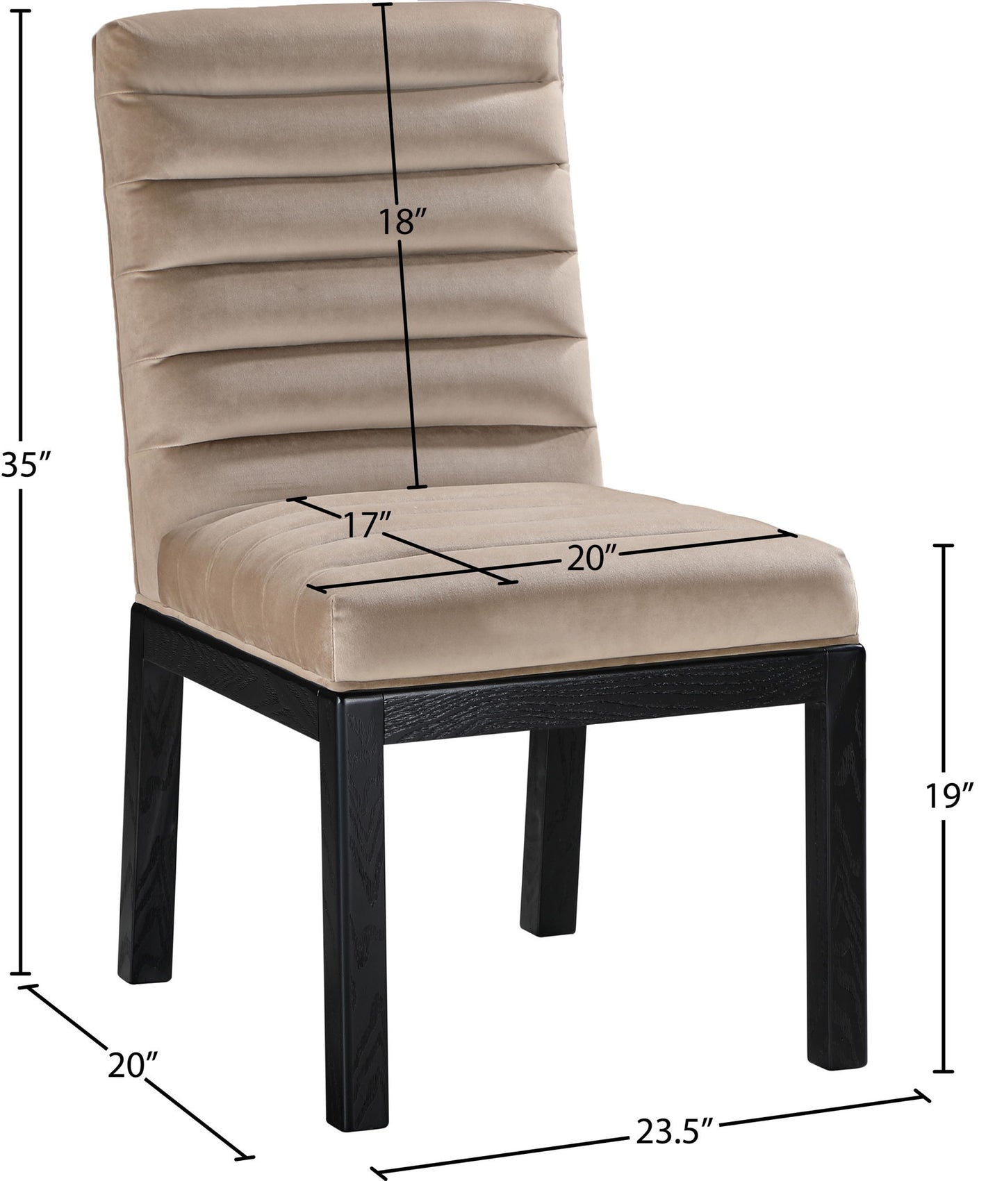 Evelyn - Dining Chair With Black Legs