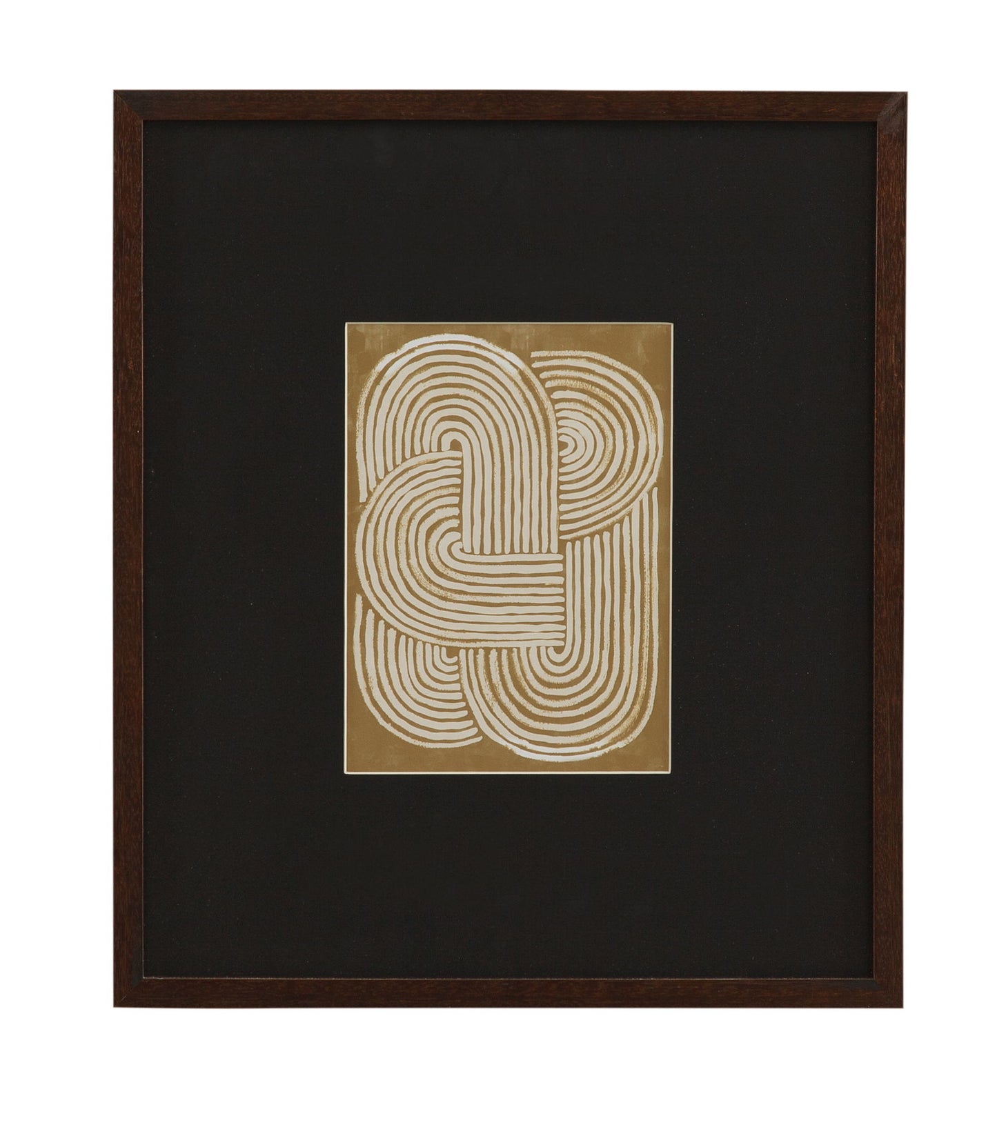 Neutral Strokes III Framed Print - Black