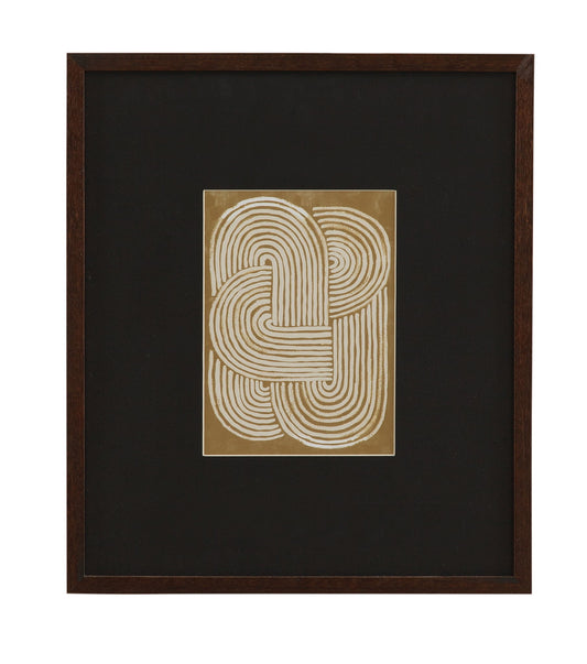 Neutral Strokes III Framed Print - Black