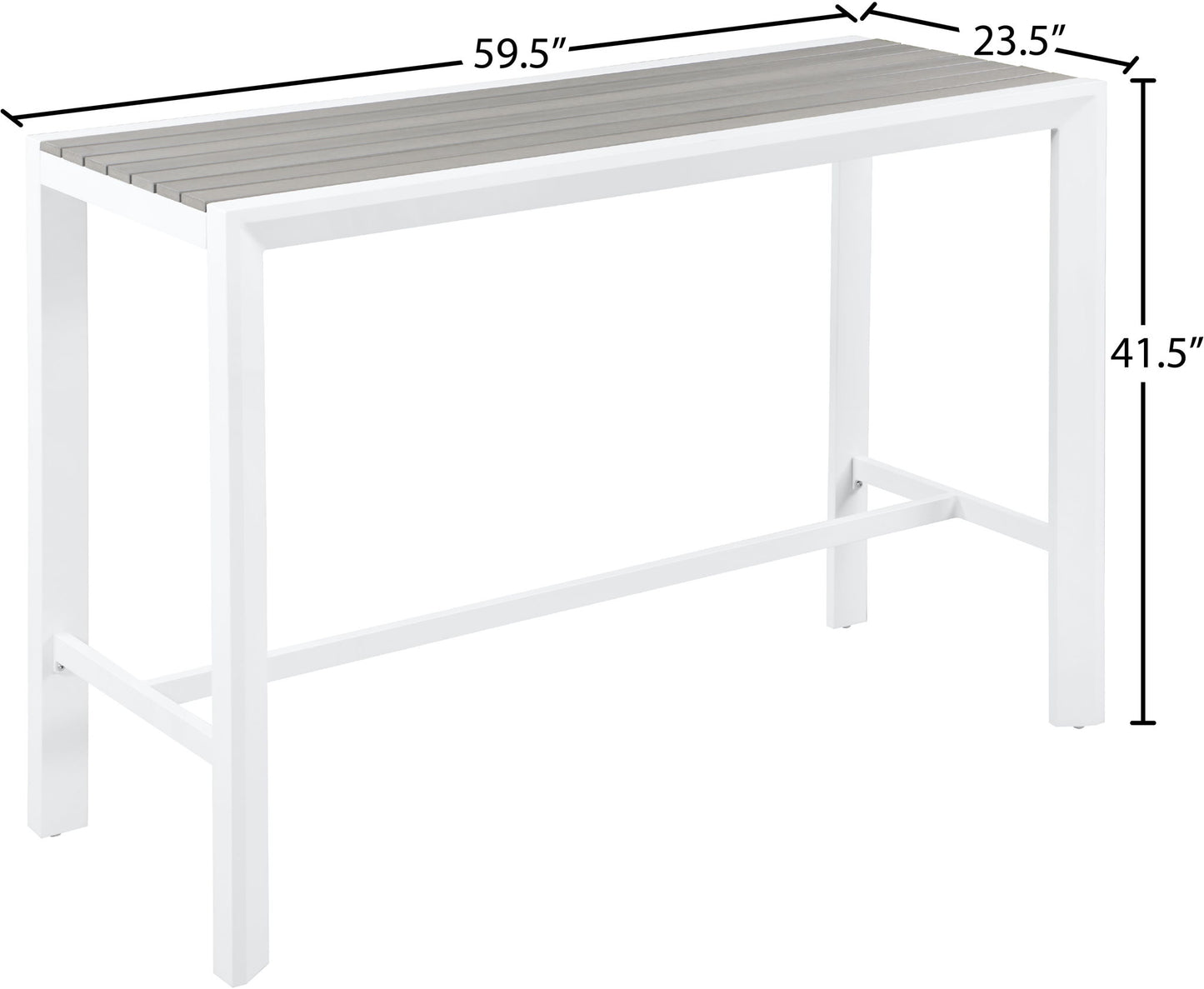 Nizuc - Outdoor Patio Rectangle Bar Table