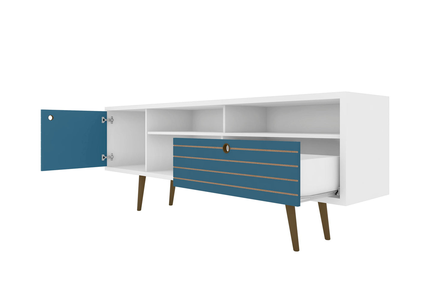 Manhattan Liberty - 71" TV Stand With White Frame
