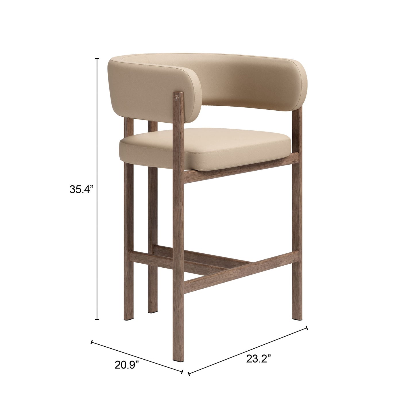 Ruge - Counter Stool (Set of 2) - Beige