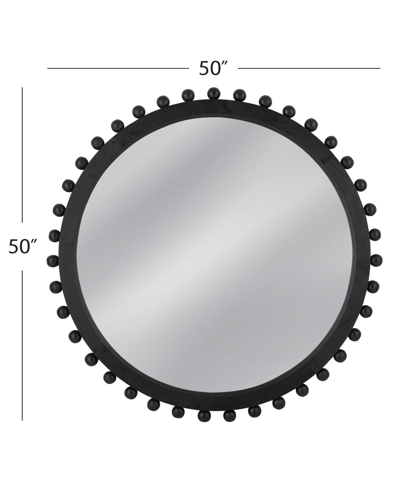 Renn - Round Wall Mirror - Matte Black