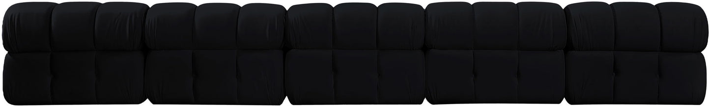 Orin - Velvet 5 Piece Modular Armless Sofa