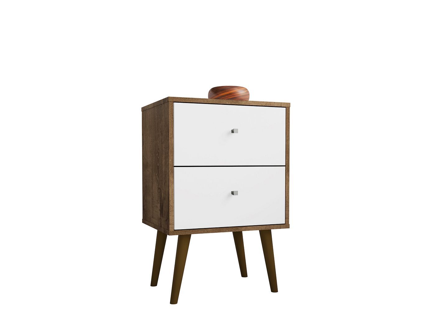 Manhattan Liberty - Nightstand With Rustic Brown Frame
