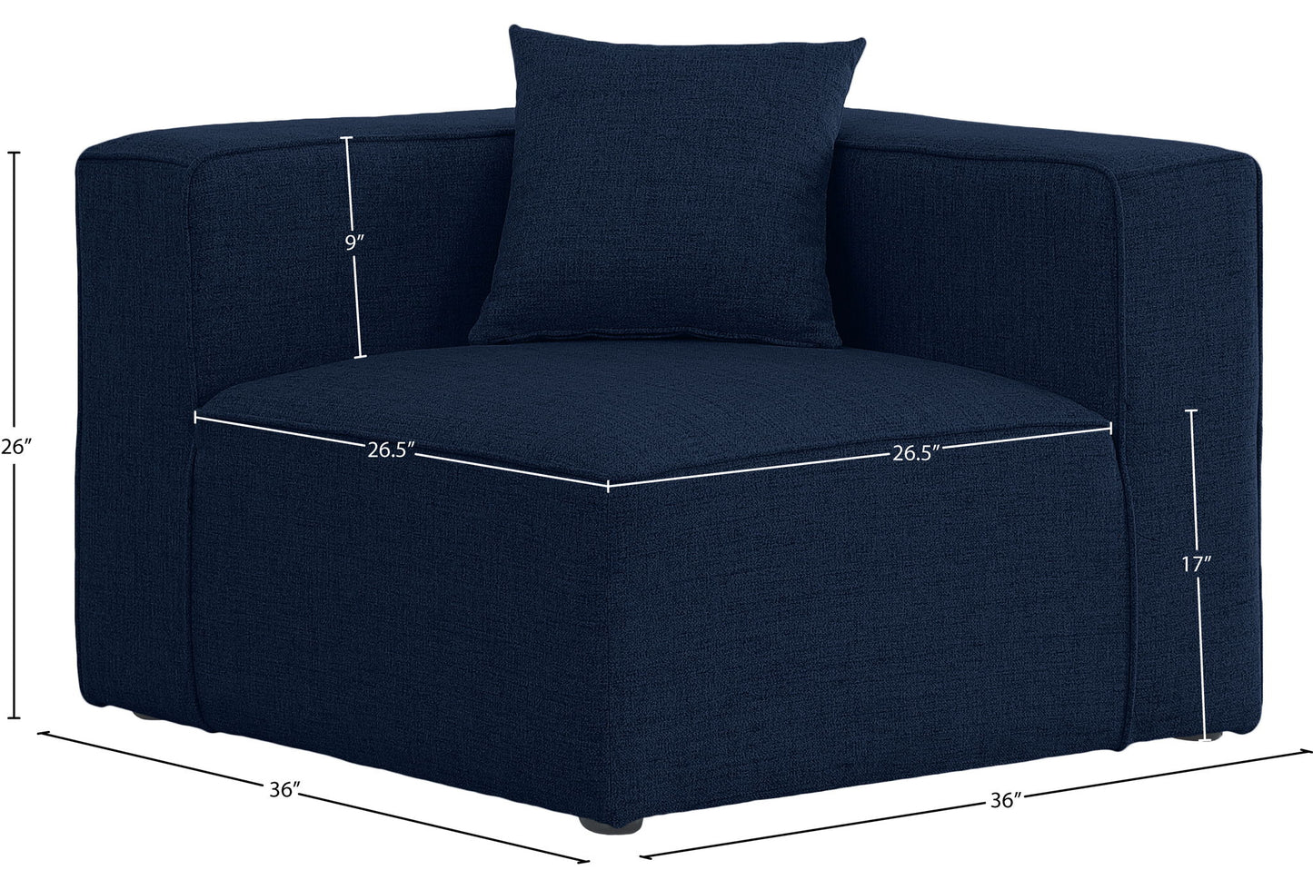 Cube - Linen Corner Chair