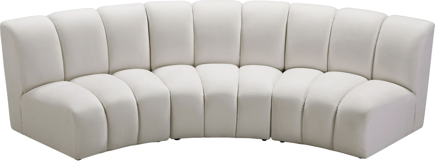 Infinity - 3 Piece Velvet Modular Sectional