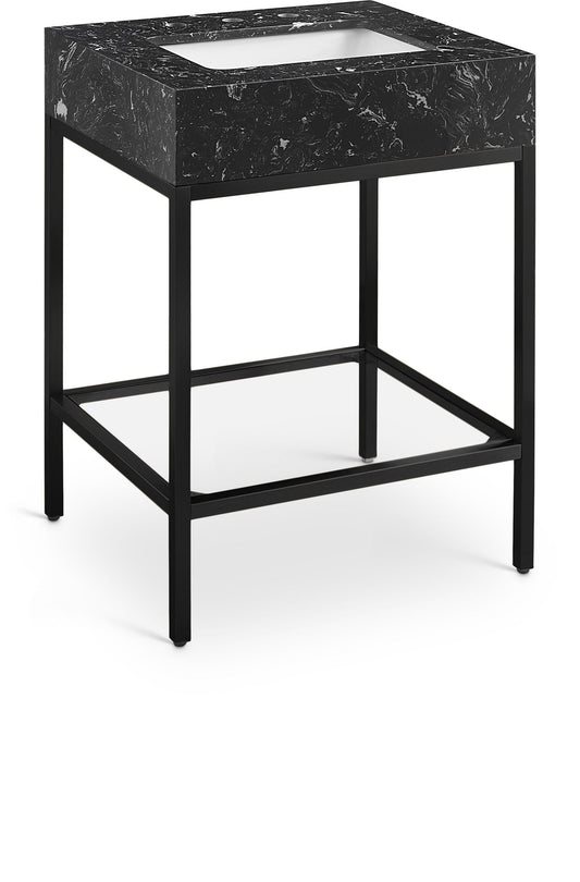 Marmo - Engineered Marble Bathroom Vanity With Black Base