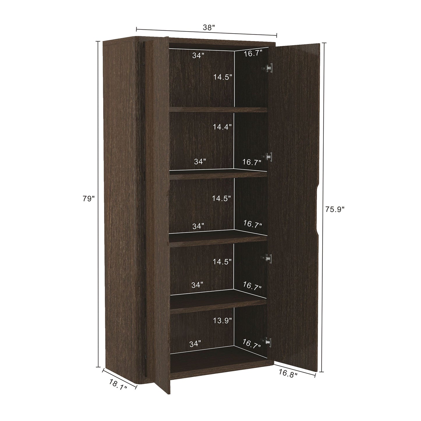 Manhattan Rivington - Bookcase Cabinet With 2 Doors