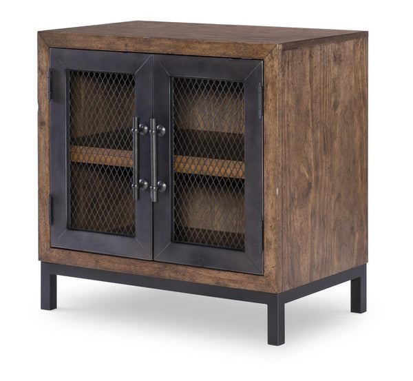 Artisan's Place - Door Nightstand - Vintage Pine Ironwood
