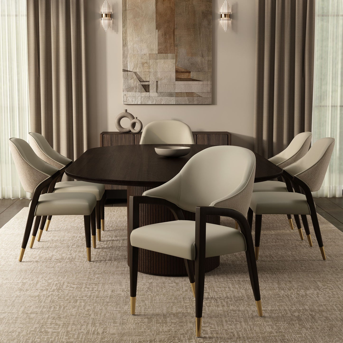 Manhattan Collette - Wood Upholstered Armchair