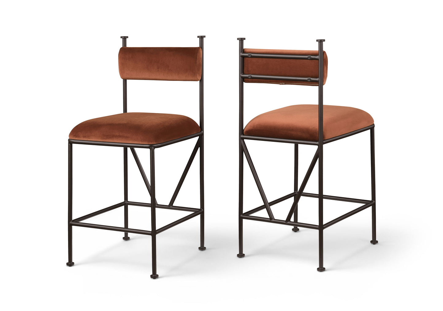 Monarch - Velvet Counter Stool (Set of 2)