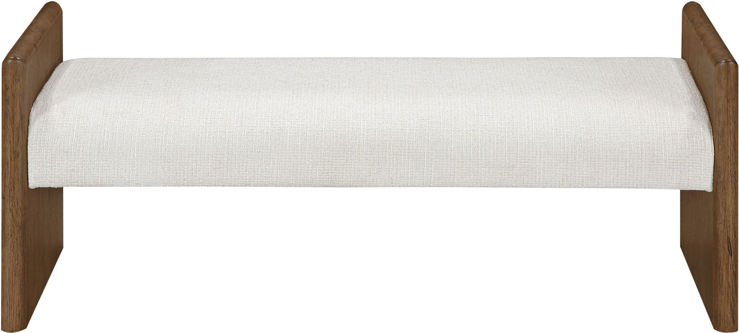 Hickory - Fabric Upholstered Bench - Brown Frame