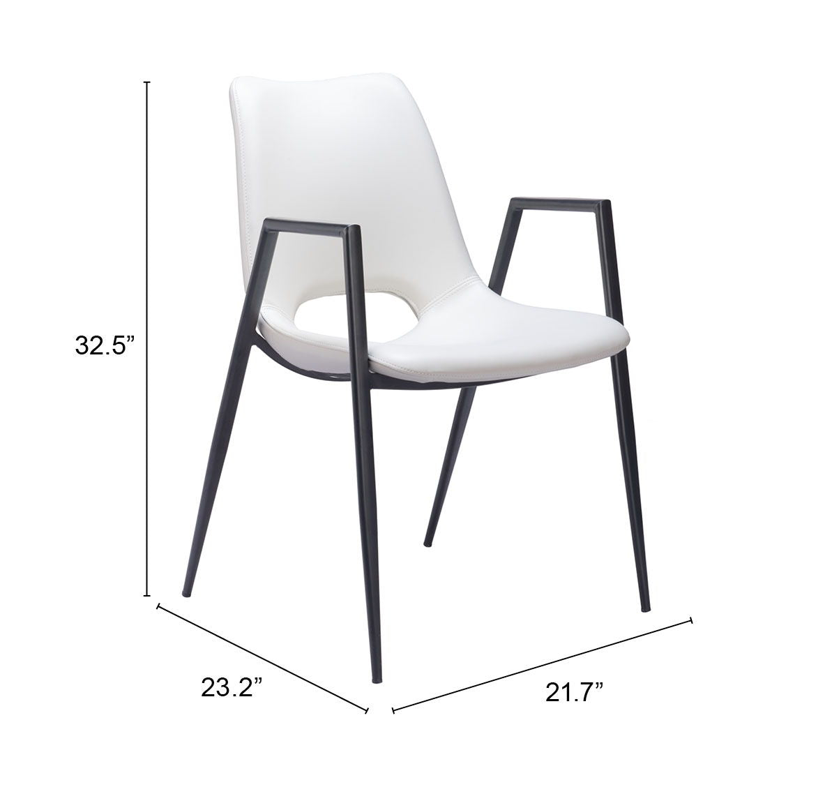 Desi - Dining Chair With Black Legs (Set of 2)