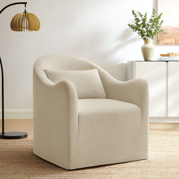 Bardot Linen Blend Accent Chair - Linen