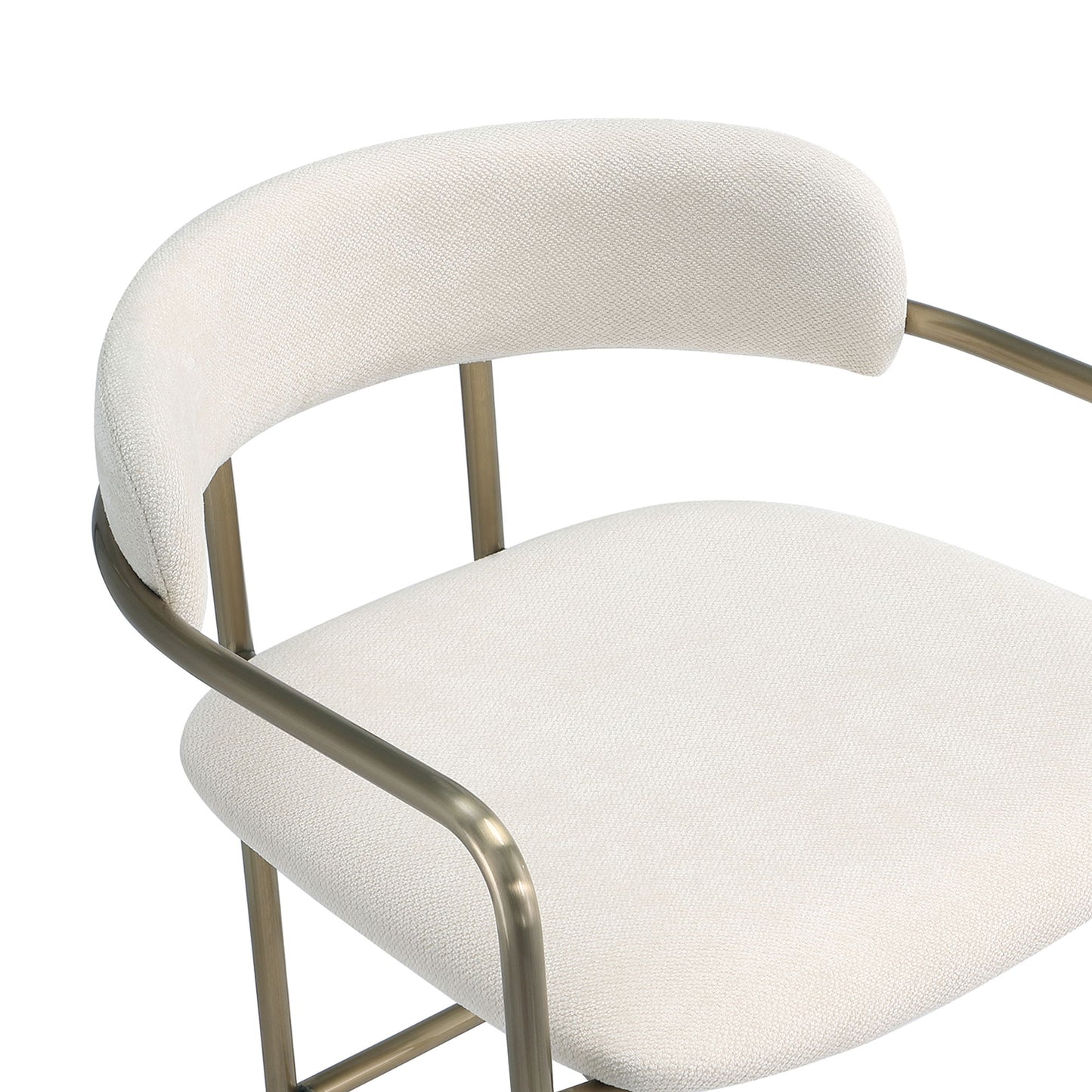 Manhattan Serene - Metal Upholstered Barstool