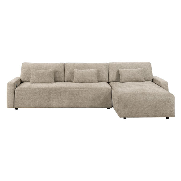 Cumulus 2-Piece Sectional with Convertible Queen Sleeper and Right Side Chaise